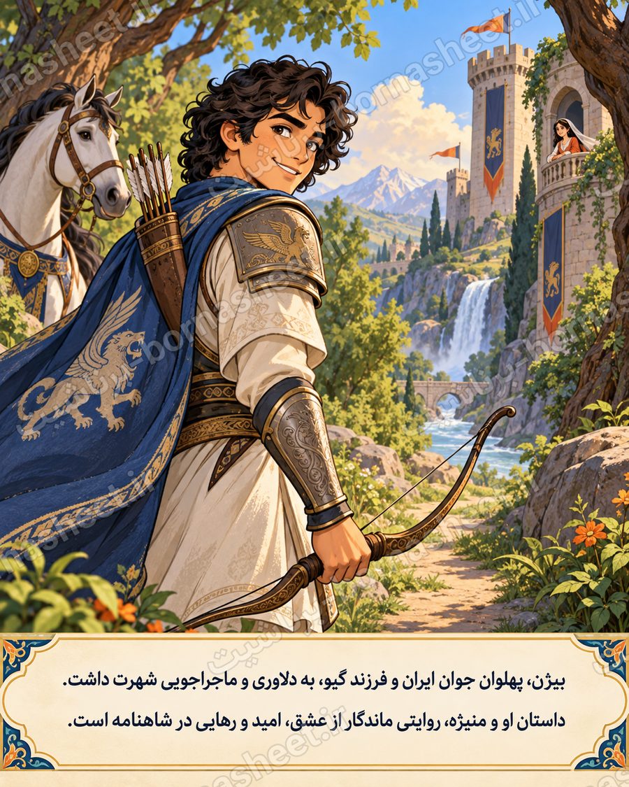 کاربرگ رنگ آمیزی بیژن
